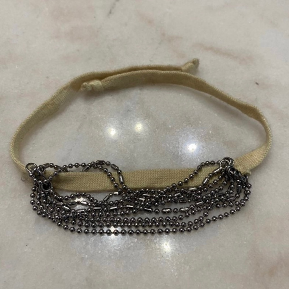 Brunello Cucinelli Chain Silver Wrap Bracelet.